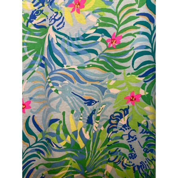 NWT Lilly Pulitzer Etta T-Shirt Dress Relaxed Fit Dress Teal, Turquoise Pink XXS - Picture 5 of 14